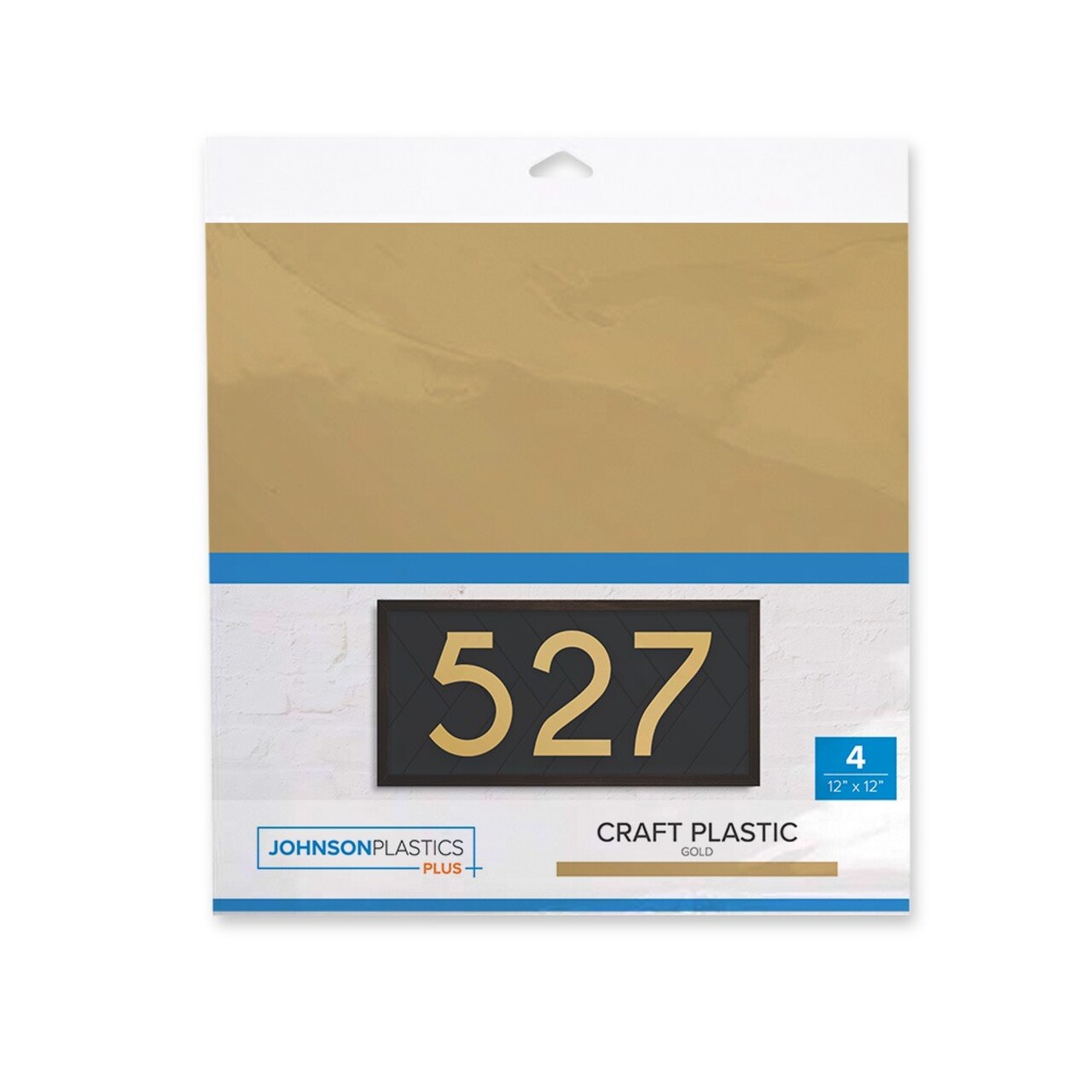 Craft Plastic Sheet Pack, Gold - 4 sheets per pack
